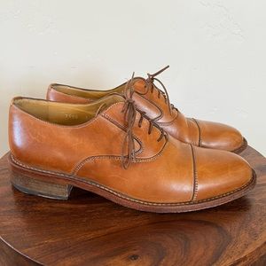 FRATELLI BORGIOLI Handmade Brown Italian Leather Oxford Shoe